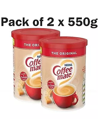 Nestle Coffee Mate Original Nestle Creamer Tub 84 Servings - Pack Of 2 X 550g • £14.25