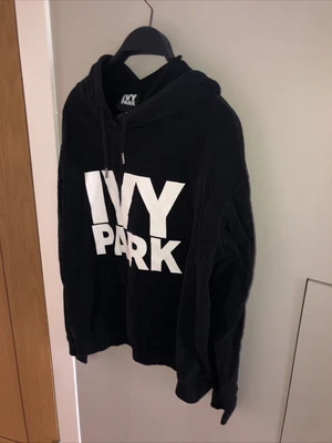£9.99 • Buy IVY PARK Black Womens Slogan Hoody Sz XS  6 8 Beyoncé