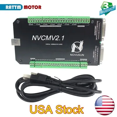 US】6 Axis NVCM USB Mach3 Stepper Motor Motion Control Card Breakout Board 125KHz • $52.99