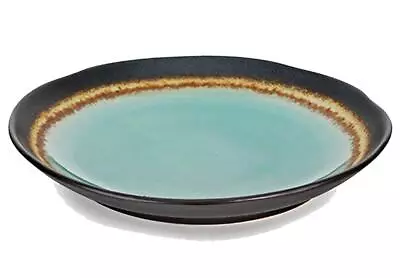 Happy Sales HSTG-DNRPLT Japanese Turquoise Green 4 Dinner Round Plate  • $39.99