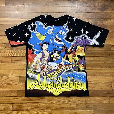 Street Couture Disney Aladdin All Over Print AOP Graphic T Shirt Size XL Used • $85