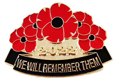 £3.99 • Buy 2022 Poppies Pin Badges Brooch Remembance Lest We Forget Memorial Military