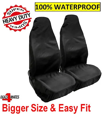 Heavy Duty 100% Waterproof Front Car Seat Covers Protectors For Vw Golf Polo • £15.62