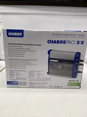 Guest Charge Pro 5/5 Onboard Boating Battery Charger 5A 12V 1 Dual Bank Marine • $125