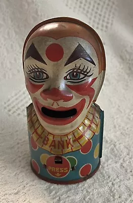 Vintage Metal Clown Bank J. Chein & Co. Made In USA • $30