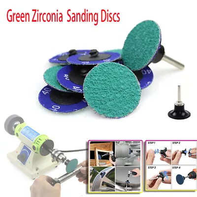1-41X 3  75mm 36-120 Grit Green Zirconia Quick Change Sanding Disc Pad Grinding • $16.26