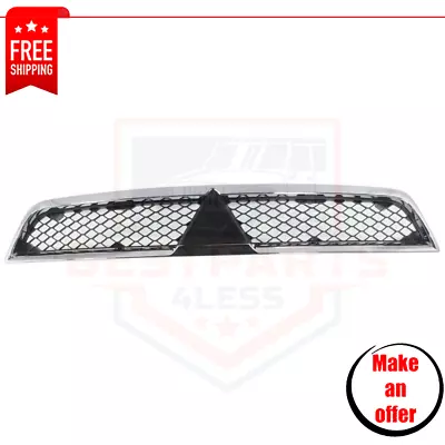 Grille 7450A093 Plastic Chrome Shell W/insert For 08-15 Mitsubishi Lancer DE ES • $55.99