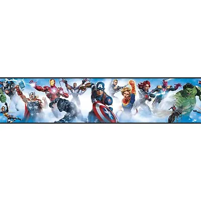 New Marvel Avengers Peel & Stick Wallpaper Border Removable Kids Room Wall Decor • $19.99