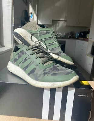 $15 • Buy Adidas Pureboost M Green Camouflage Size US 10 Originals Boost