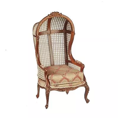 Dolls House Gold Cane Backed Medieval Porter Chair JBM Miniature Hall Furniture • $169.22