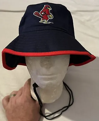 Memphis Redbirds Embroidered Pitching Rockey Mascot Logo Bucket Hat SGA OSFM • $16.20
