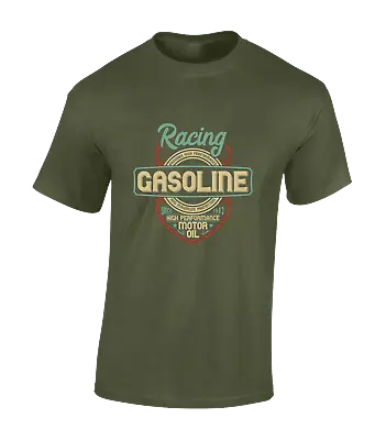 Racing Gasoline Motor Oil Mens T Shirt Cool Classic Car Motorbike Design Gift • £7.99