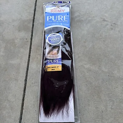 Milky Way PURE Human Hair Weave Extension Yaky_12 _#99J • $29