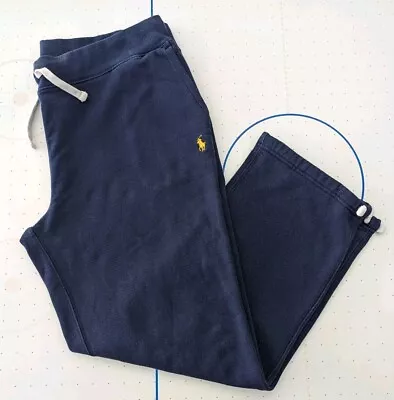 Polo Ralph Lauren Joggers Bottoms Navy Mens Size XL Yellow Pony - Excellent  • £27.95