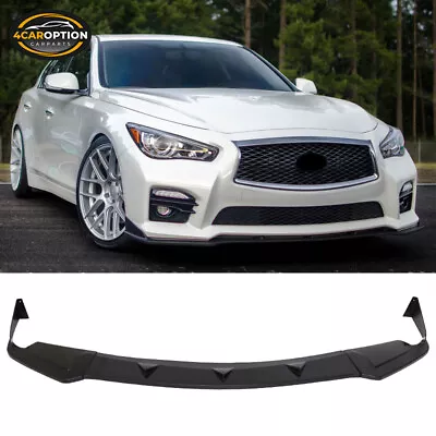 Fits 14-17 Infiniti Q50 Q50S Sport Front Bumper Lip Spoiler Splitter 3PCS ABS • $73.99