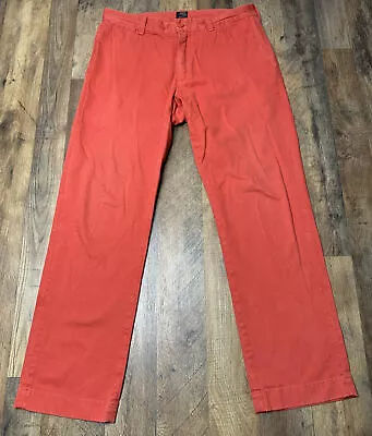 J Crew Mens Chino Pants Red Stanton Pant 31 X 30 Preowned • $18