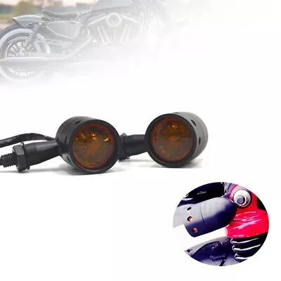 Mini Turn Signals Indicators LED Lights 12V 10MM For Harley BMW Choppers Bobber • $21.25