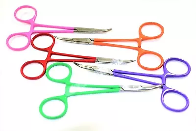 Premium 10 Pcs Mosquito Hemostat Locking Forceps 5  Curved Stainless Steel-color • $18.39