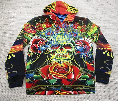 Christian Audigier Hoodie Jacket Adult Small Ed Hardy Bling Embroidered Y2K • $119.49