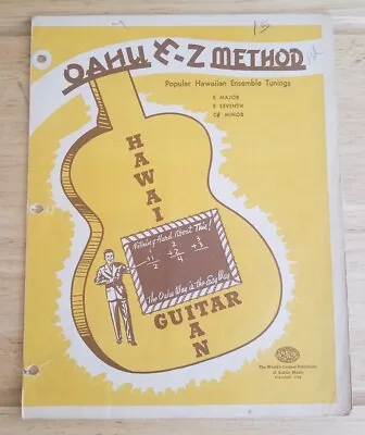 Vintage Sheet Music ~ OAHU E-Z METHOD Hawaiian Guitar ALOHA MARCH 15EZ • $4.99