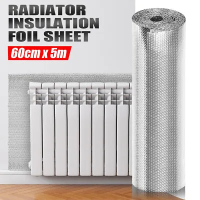60cm X 5m Radiator Heat Reflective Insulating Foil Energy Saving Thick Reflector • £12.80