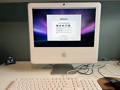 Apple IMac 17  Desktop Intel Core Duo W/ Keyboard Mouse 160gb HDD A1173 • $30