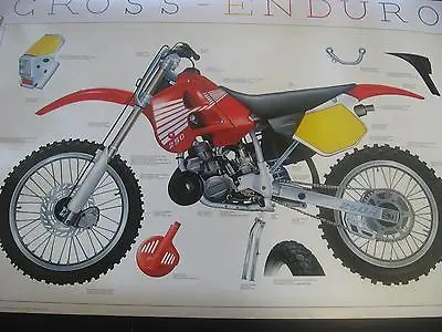 1990 Enduro Motorcross Diagram Patrignani Import Vintage Wall Poster PBX1259 • $9.99