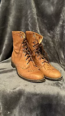 Laredo Lace Up Boots. Women’s Elk Hide Size 9M • $100