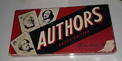 VTG 1943 Authors Salem Edition Card Game Box Parker Brothers~Complete • $12