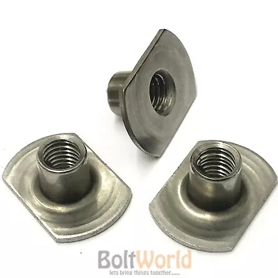 £7.99 • Buy A2 Stainless Steel Weld T Tee Nuts With Smooth Flange Metric Bolts Screws Wood
