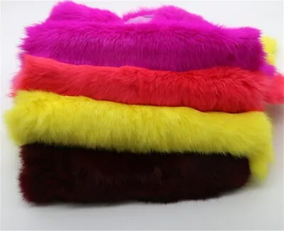 Dyed Rabbit Skin Pelt Real Leather Fur Hide 19 Colours Animal Training Garments • $8.54