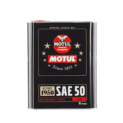 Motul Classic SAE 50 Mineral Monograde 2L Engine Motor Oil 1 X 2L • $24.95