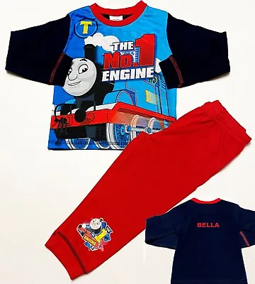 £6.50 • Buy Thomas Tank Pyjamas Boys Pjs Age 18 Months To 5 Years Can Be Personalised