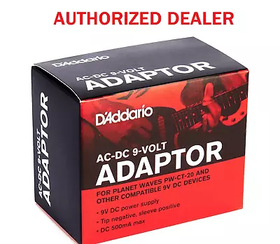  PW-CT-9V Regulated AC-DC 9V Adaptor Guitar Pedal Power Planet Waves D'Addario • $12.89