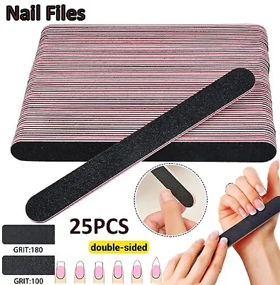 Professional Nail Files 100/180 Grit Nail File Art Pedicure Manicure Pedicure AU • $12.99