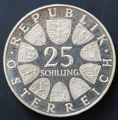 1967 Queen Maria Theresa 25 Schilling Silver Coin • $24.87