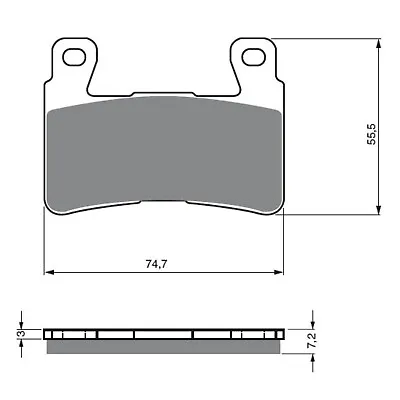 Front Brake Pads Touring Organic For Italjet 250 Jupiter 2002 To 2003 • $63.79