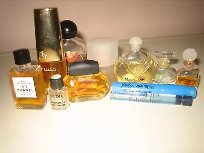 Mini Perfume Bottles 11 Pieces Chanel 5 Estee Lauder Balenciaga • $33.95