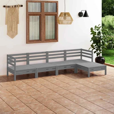 $267.99 • Buy Garden Lounge Set Outdoor Sofa Furniture Wooden Patio Setting 5 Piece VidaXL