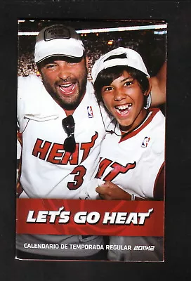 Miami Heat--2011-12 Spanish Pocket Schedule--Budweiser • $1.66