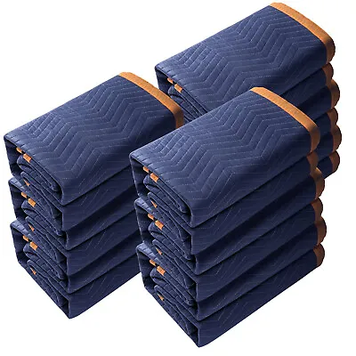 12 Packing Heavy Duty Moving Blankets 80  X 72 (65lb/dz) Furniture Shipping Pads • $97.84