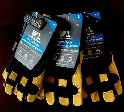 Wells Lamont Men's HydraHyde Leather Work Gloves Select Size M L XL XX XXX • $14.98