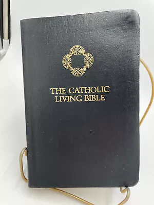 VTG Catholic Living Bible Red Letter Concordance Paraphrased 1976 Tyndale Black • $18.86