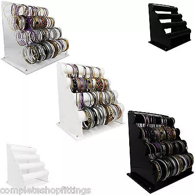£19.99 • Buy New Luxury 4 Tier Acrylic Bangle Watch Bracelet Jewelry Display Stand Holder Set