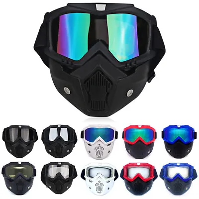 Motorcycle Face Mask Goggles Off Road Motocross MX ATV Dirt Bike Eyewear Glasses • $13.99