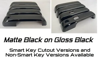 $98 • Buy Custom Matte Black On Gloss Black Door Handle Covers 2015 - 2020 Ford F-150 F150