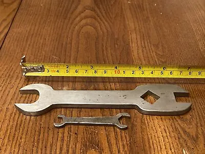 2 Vtg Unbranded Wrench Hand Tool Multi Mechanic Machinist Square Hex Rounded • $8.57