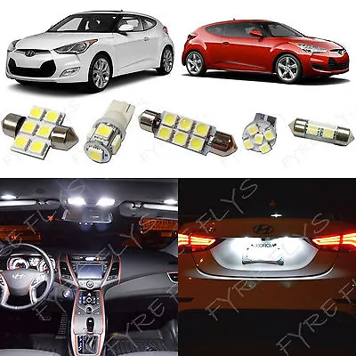 8 White LED Lights Interior Package Kit For 2012-2017 2019 Hyundai Veloster+Tool • $11.99