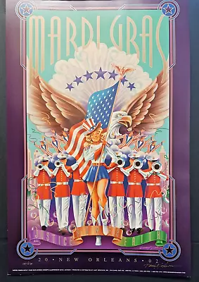 2002 Justice Power & Faith Ii  Mardi Gras Poster  Artist David Johnson And3111 • $49.99