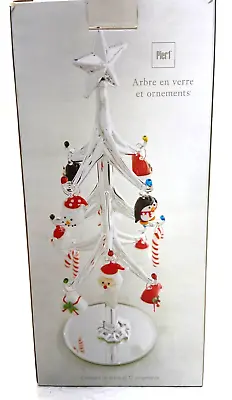 $35.99 • Buy Pier 1 Glass Christmas Tree Glass Ornaments Holiday Decoration